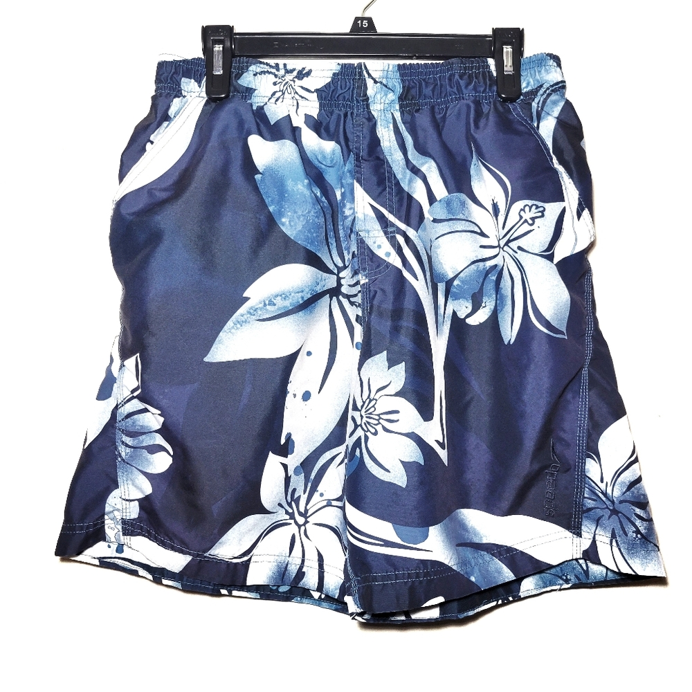 Speedo Blue Tropical Swim Trunks